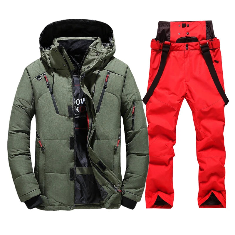 Ski Jacken Herren Set mit gefütterter Ski Hose - Laronni