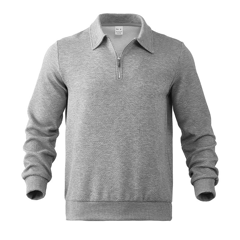 Polopullover mit Reißverschluss und Futter für Herren